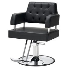 Barber Salon Chair Hair Stylist Hydraulic Pump Adjust Height 360 Swivel Chair