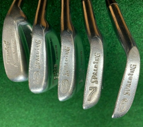 SPALDING ELITE MV2 stainless 6-PW Irons Lightweight Steel Alloy Stiff Shafts RH - Picture 3 of 8