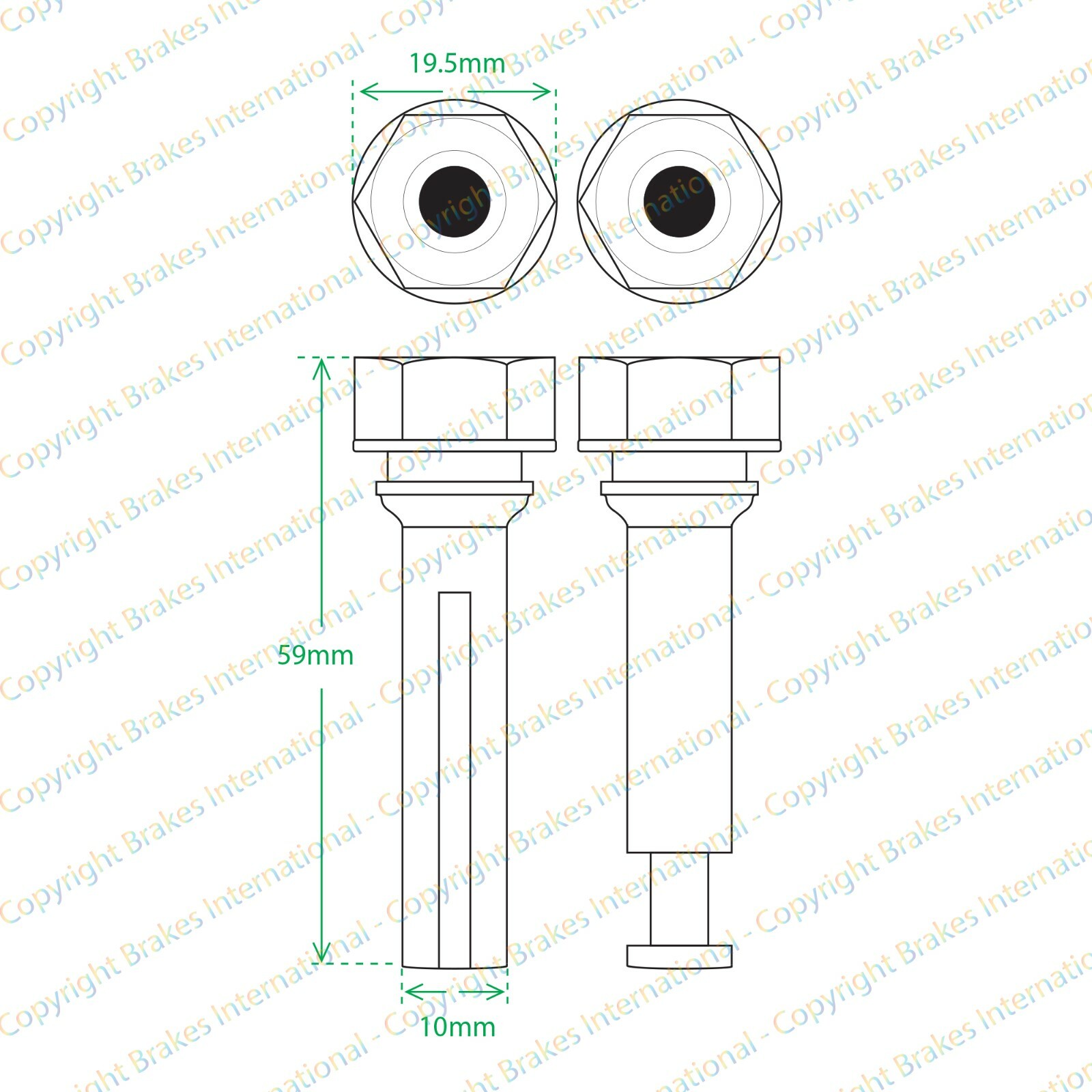 REAR BRAKE CALIPER SLIDER PINS GUIDE BOLT KIT FITS KIA SORENTO 1520