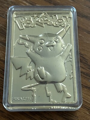 1999 BK 23K Gold Plated Pokemon Pikachu Trading Card