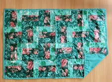 Patchwork Blanket - Baby Child Flowers Quilt Throw Homemade