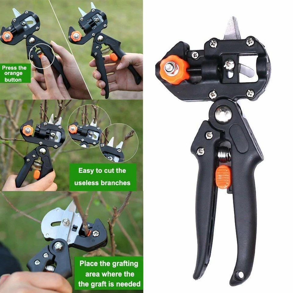 Garden Grafting Cutting Tool Fruit Tree Pruning Shears Scissor Grafting Tape LOT - Image 2 of 4