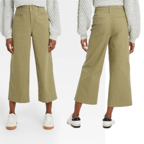 High-Rise Cropped Wide Leg Pants 