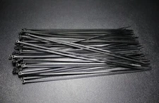 100 PK 14 INCH ZIP TIES NYLON BLACK 40 LBS UV WEATHER RESISTANT WIRE CABLE BCT14