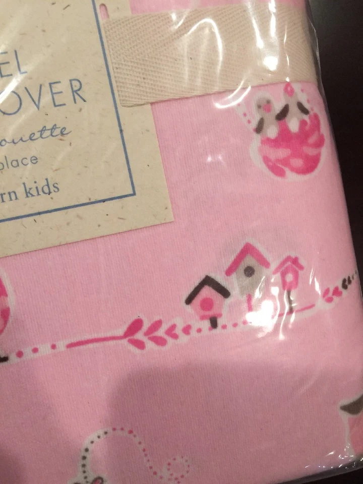 Pottery Barn Brooke Haley сова птица фланель пододеяльник двойной новый розовый 5% органический - Изображение 4 из 4