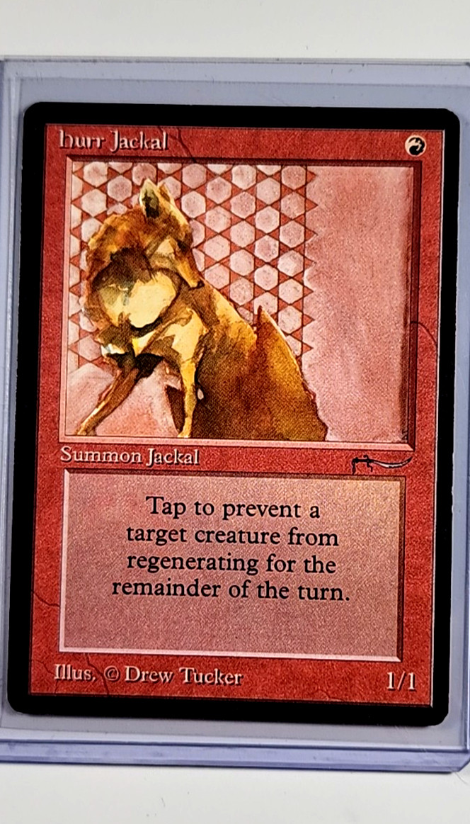 1993 MTG Magic the Gathering Arabian Nights Hurr Jackal Vintage Red WOTC LP