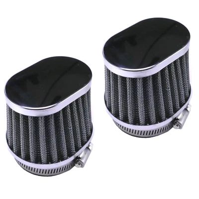 2X Filtre À Air Sport Universel Chrome 54-56Mm Pour Yamaha XS XJR 1100 1200 1300 - Photo 1/3