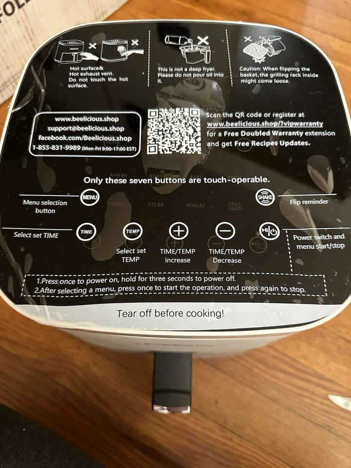 Freidora de aire inteligente Beelicious® 8 en 1 4QT - digital, tecnología de bloqueo de sabor (verde) Foto 3 de 4