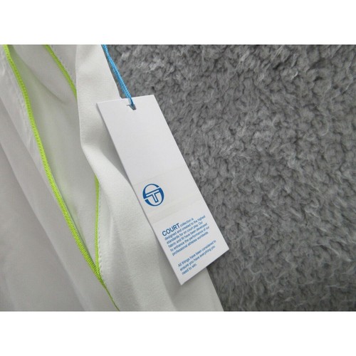 Pantaloncini Sergio Tacchini TCP uomo taglia media foderati in rete BIANCO LIME nuovi con etichette - Foto 5 di 11