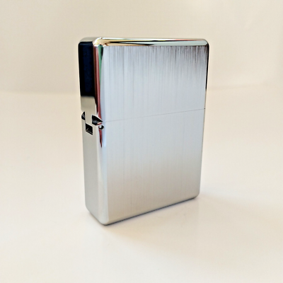 Zorro 912 Brushed Silver Chrome Brass Lighter - 150g Case & Heavy