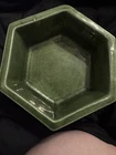 Vintage Haeger USA  Gardenhouse Pottery Hexagon Planter 4003 Green