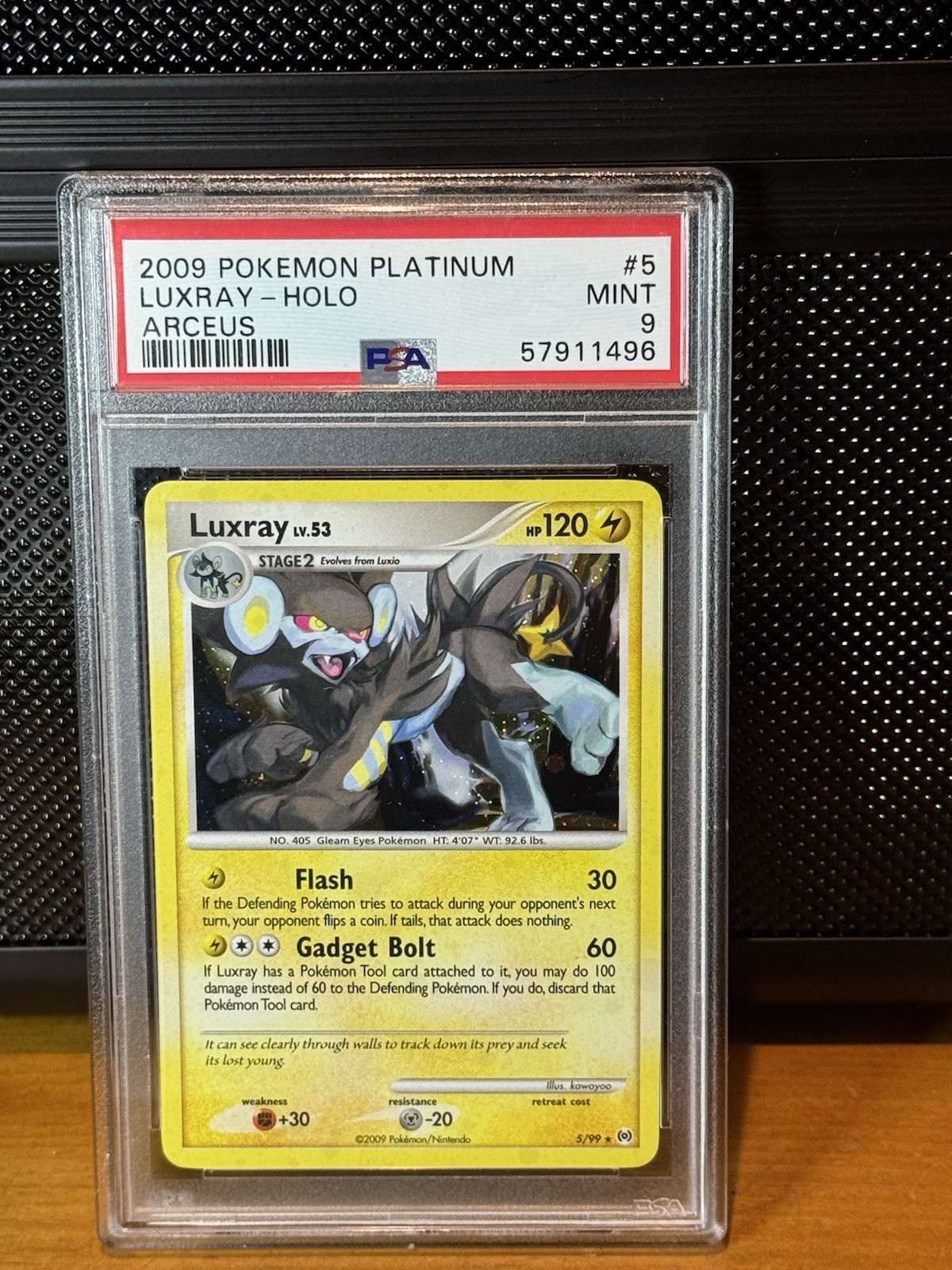 Luxray 5/99 Platinum Arceus Holo 2009 PSA 9 Mint