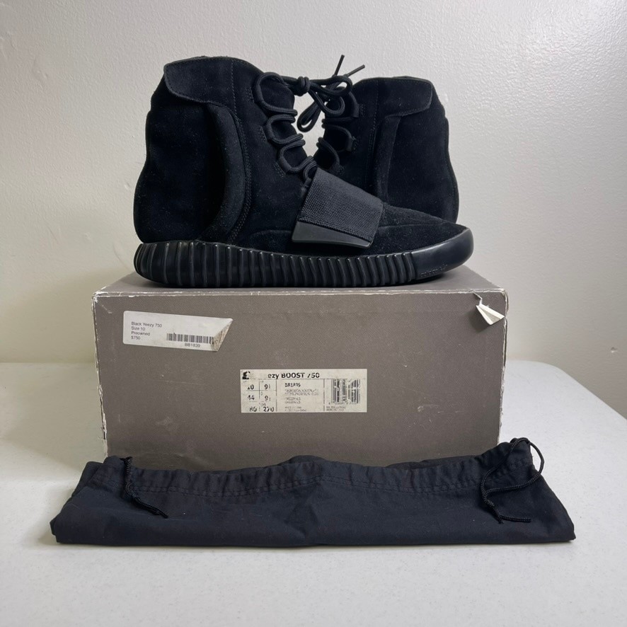 Size US Men's 10 - adidas Yeezy Boost 750 Triple Black | eBay