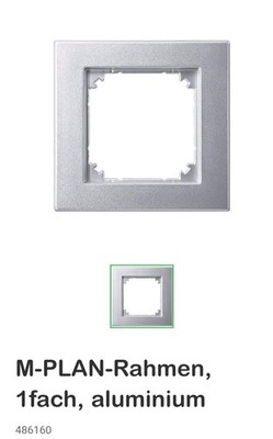 Merten 486160 M-PLAN-Abdeckrahmen 1fach aluminium matt
