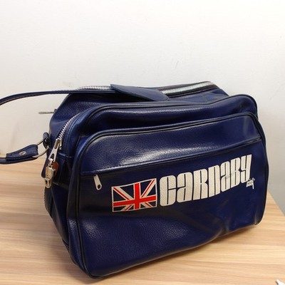 70s Vintage Flight Bag Faux Leather Carnaby Union Jack Swinging London DUBL DUCK
