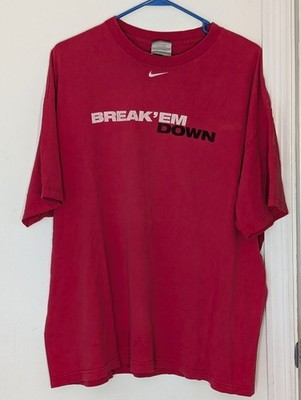 Nike Team Ohio State Buckeyes T Shirt XL Red Break Em Down Swoosh Graphic OSU