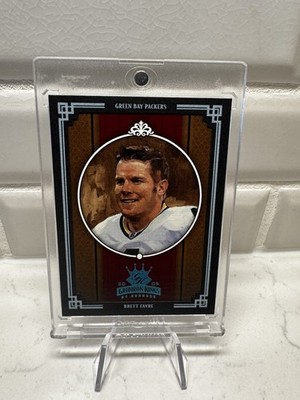 2005 DONRUSS GRIDIRON KINGS BRETT FAVRE CROWNING MOMENT 4/10 JERSEY NUMBER MATCH
