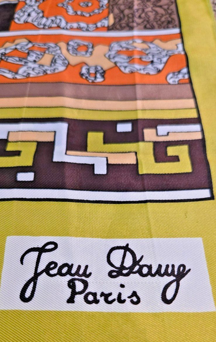 Jean Davy Paris Rectangular Acetate Abstract 53.7… - image 1