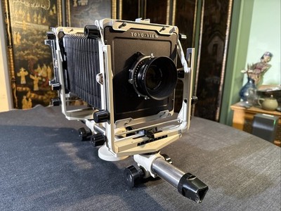 Toyo View 45 Bellows Camera W/ Komura 210mm 1:6.3 Commercial Copal No. 1 & Case