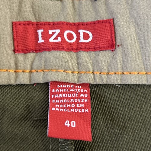 IZOD Explorer Cargo Shorts Olive Army Green Sz 40 Inseam 10.5” Mens - Picture 4 of 9