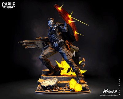 3D gedruckt 16K WICKED - Kabel Skulptur unbemalt Fächer Maßstab 1:6