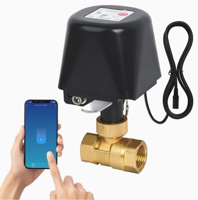 Smart 3/4'' WiFi Shutoff Water Ball Valve, Smart App Control, 4 Timer Modes