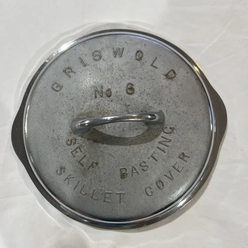 Griswold No.6 Self Basting Skillet Cover Nickel Chrome Patented 1925 Erie Pa1046