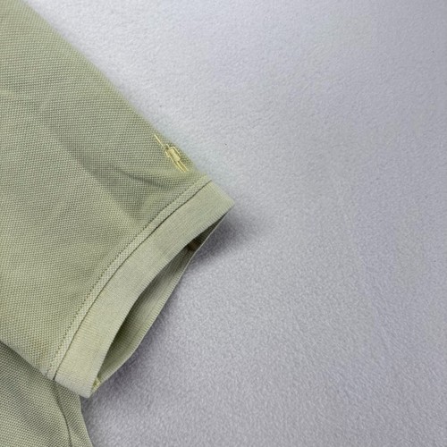 J Crew Polo Shirt men's Small Green Washed Pique Knit Preppy Oarsman Solid NEW - Picture 3 of 10