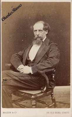 CDV CHARLES DICKENS BERÜHMTER AUTOR SCHRIFTSTELLER OLIVER TWIST VON MASON ANTIKES FOTO 