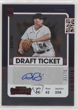 2021 Panini Contenders Rookie 2 Draft Ticket Red 31/75 Brandon Bielak Auto 0gl9