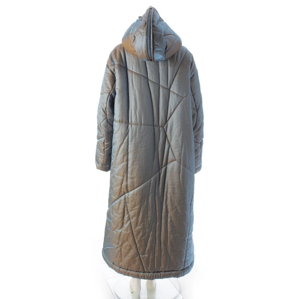ISSEY MIYAKE Padded quilted coat in iridescent Mod coat IM33-FA009 Brown blue M - Image 4 of 4