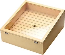 ヤマコー Netting Lid Neta Box  36.5×39.5×16.5cm  White Wood NEW