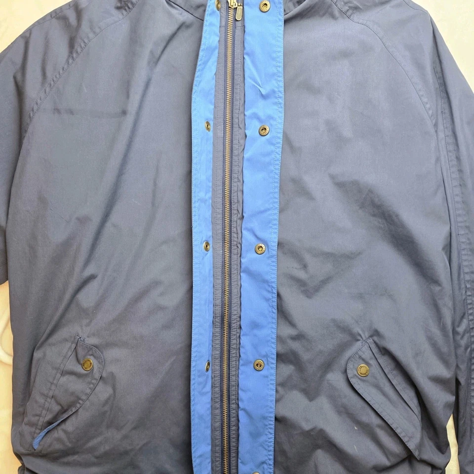 Chaqueta de golf Wilson para hombre grande azul cremallera completa manga larga cortavientos  Foto 3 de 4