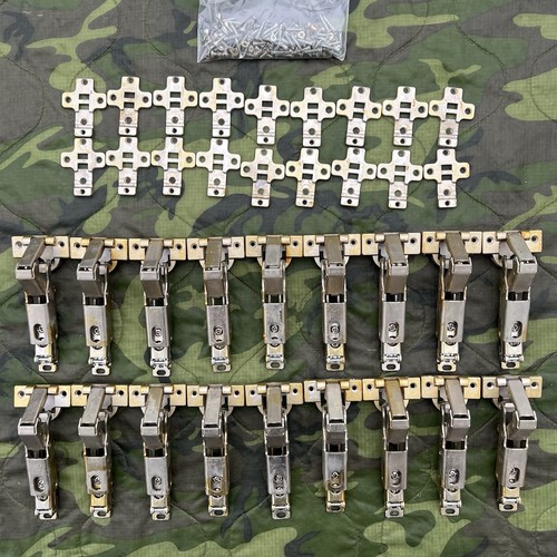 GRASS 1200 Hinge LOT of 18 includes all baseplates & mounting hardware Vintage