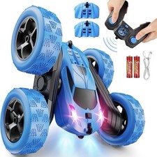 4WD Remote Control Stunt Car for Kids 360 Flips LED Lights 2.4GHz RC Toy USB-C