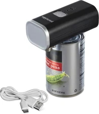 Proctor Silex Automatic Electric Can Opener, Hands Free Cordless Operation & USB