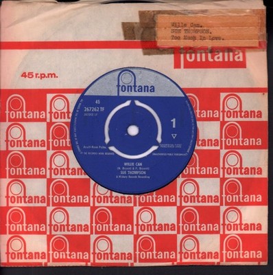 Sue Thompson Willie Can 7'' vinyl UK Fontana 1963 3 prong label design in company