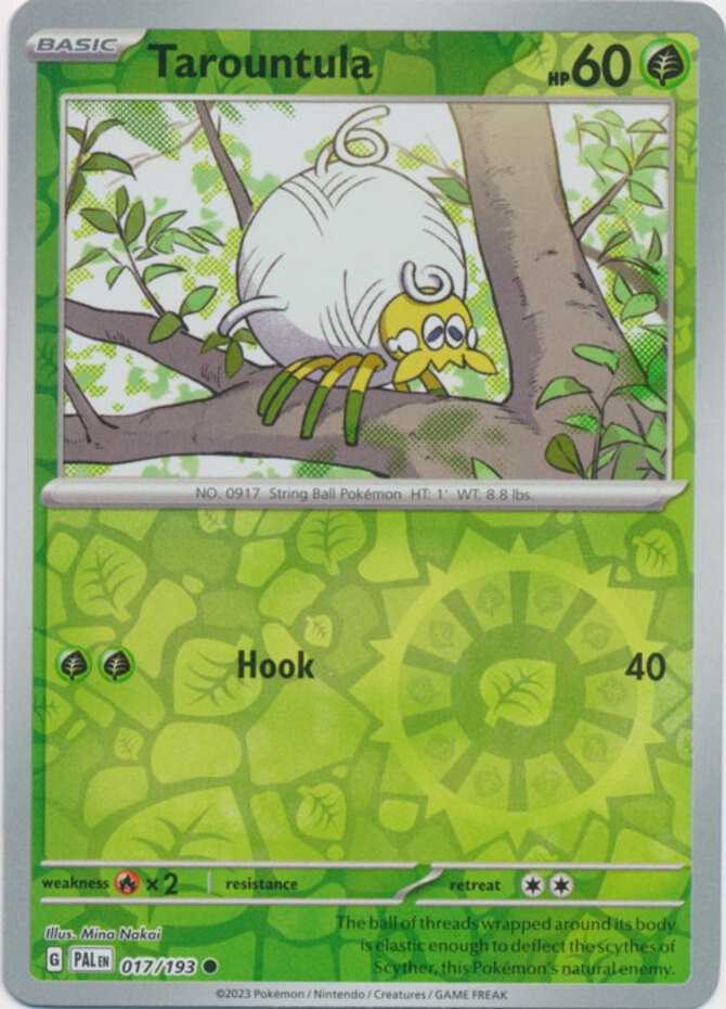Tarountula - 017/193 - Common - Reverse Holo (Near Mint) Paldea Evolved - Grass