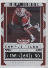 2020-21 Panini Contenders Draft Picks Campus Ticket Stephen Curry #1 lw9