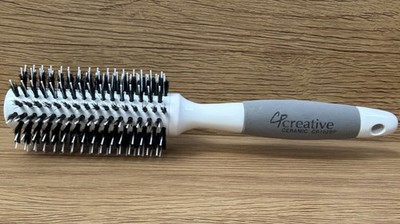 Creative Hair Brushes Solid Barrel Ceramic Mixed Bristles, Medium