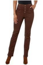 DG2 by Diane Gilman Women's Stretch Denim StraightLeg Jean Chocolate