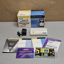 US Robotics Sportster 33.6 Faxmodem for Macintosh w/ Box, Manuals, Software, PSU