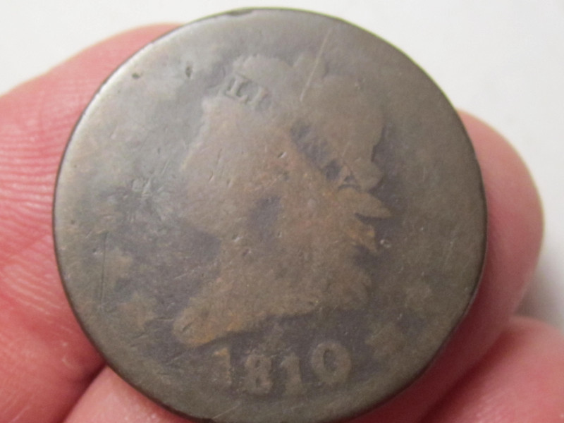 1810 Classic Head Large Cent Coin - About Good Cond.
