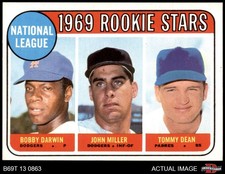 1969 Topps #641 Bobby Darwin NL Rookies Dodgers - 2 / Padres ROOKIE 6 - EX/MT