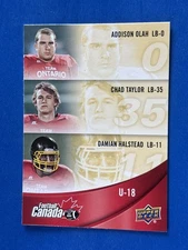 2013 UD USA Football Team Canada Chad Taylor/Damian Halstead/Addison Olah!