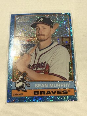2025 Topps Heritage High Number Sean Murphy Light Blue Sparkle Refractor Braves