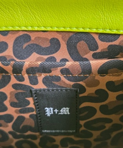 Phenomenon MCM Leather Tote Bag Neon Yellow Rare Sample Limited Collector Auth - 第 10/11 張圖片
