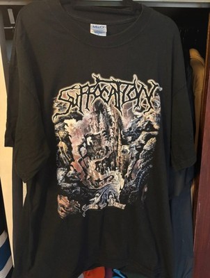 Vintage Suffocation Souls To Deny 2004 T-Shirt XL Dying Fetus Internal Bleeding