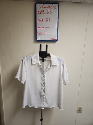 Womens 14 White blouse Loren Lee