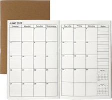 A5 Calendar Planner Jan 2026 - Dec 2027, Travelers Notebook Inserts for 2 Yea